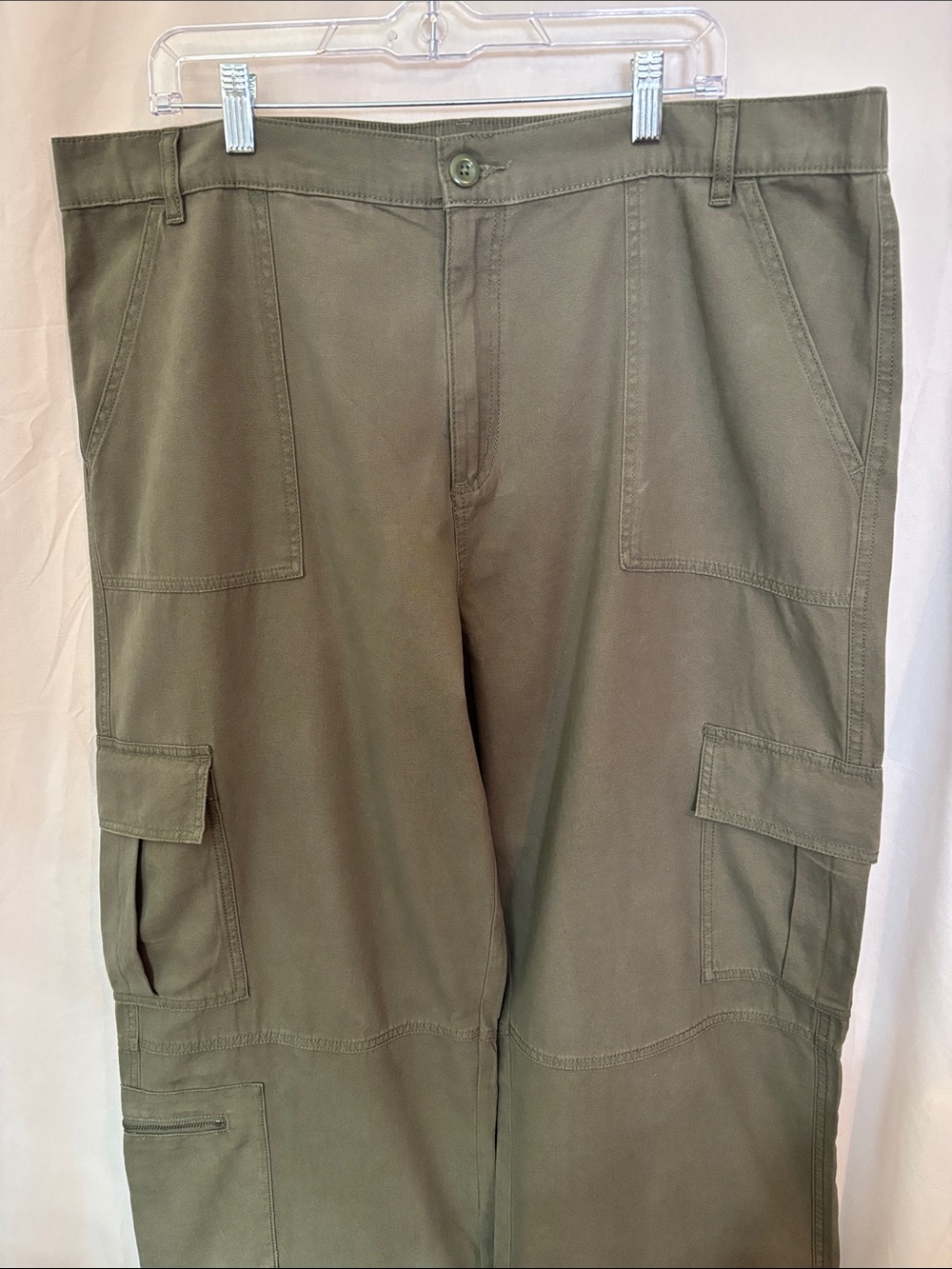 Aeropostale Olive Green Wide Leg Utility Cargo Pants XXL - Picture 3 of 14